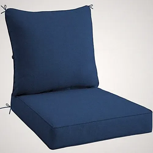 Olefin Deep Seat Cushion, Patio Chair 1 Pack - 24 x 24 x 4 Inch Dark Blue