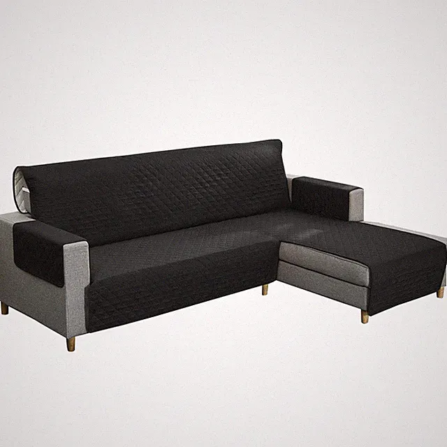 One-Piece L-Shape Sofa Couch Cover Reversible Chaise Lounge Cover Pet Mat 106" L