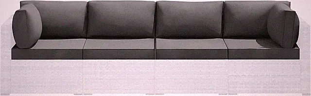 (Only Cushions)10 Piece Outdoor Patio Furniture Set Cushions,Outdoor 4-Seat Sec