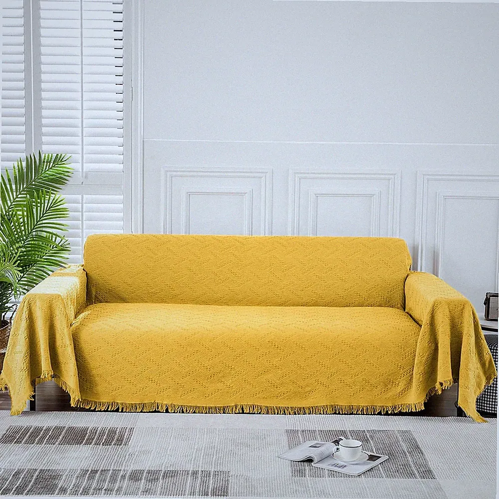 Orange Washable Couch Cover for Sectional Sofa - Soft Cotton Blend, Xx-Large