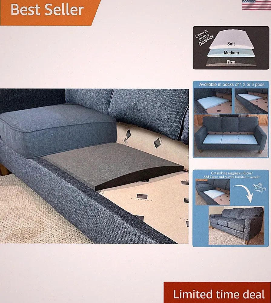 Original Curve Couch Cushion Support for Sagging Seat | Charcoal Firm Density...