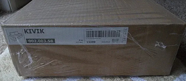 Original SLIPCOVER for KIVIK 3-seat Sofa (89 3/4" Wide), Tullinge Dark Brown,NEW