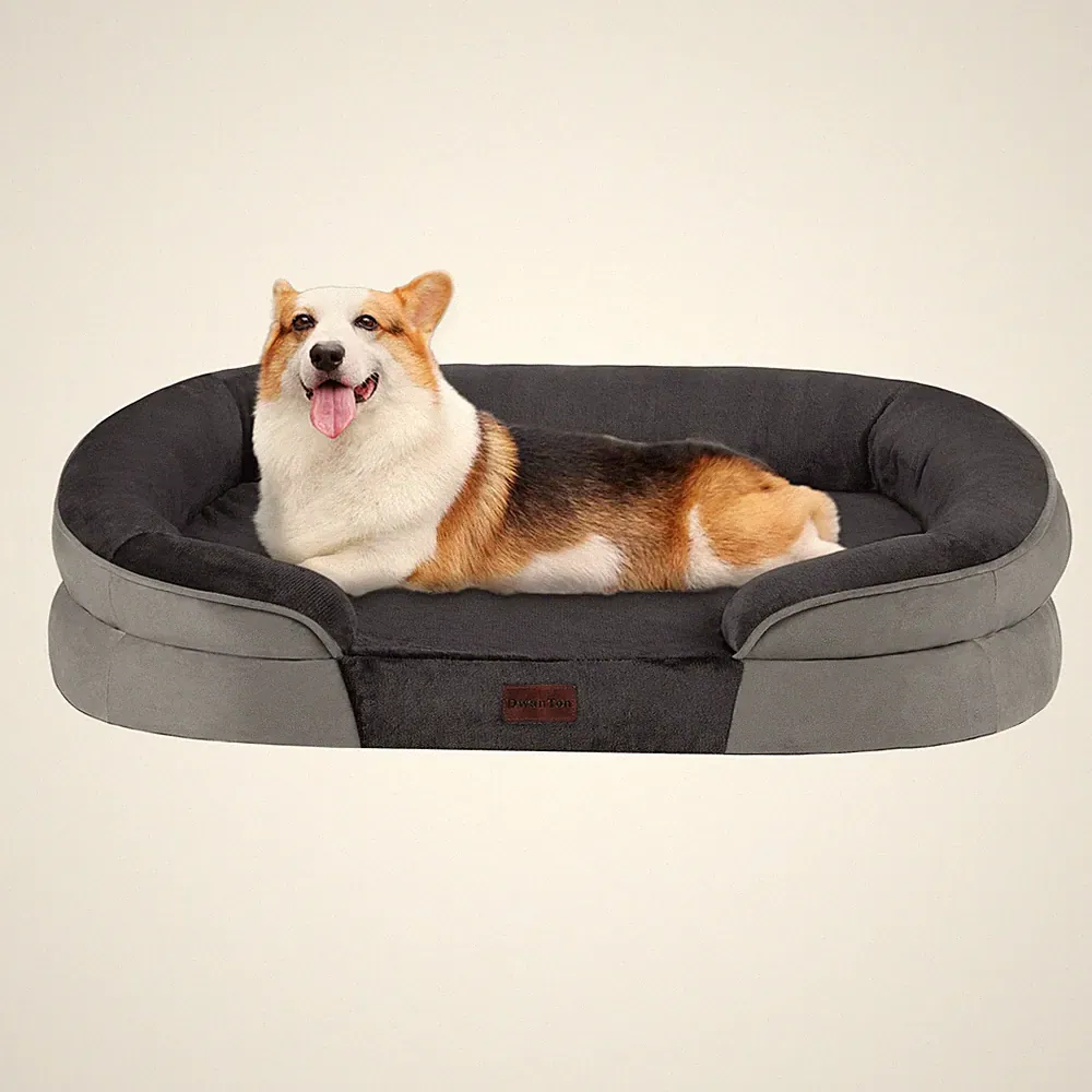 Orthopedic Dog Bed Medium with Gel Memory Foam Waterproof Sofa 36" Dark Grey