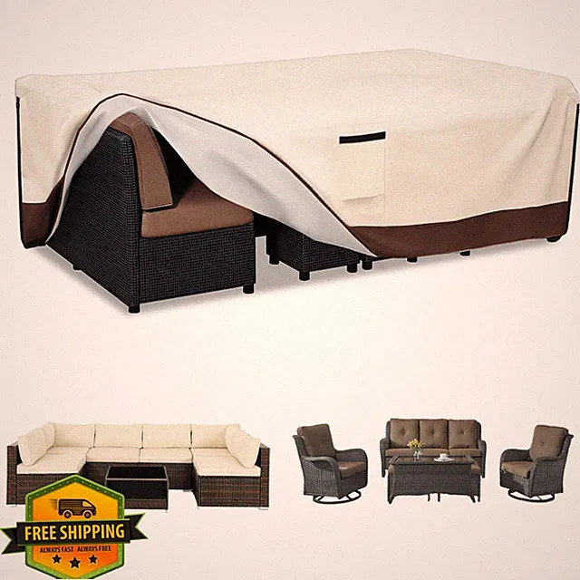 Osileyo Patio Cover 110" Beige Brown