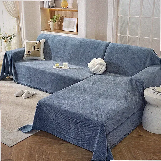 Ostepdecor Sectional Couch Covers 2 Pieces L Shaped Couch Cover Blanket