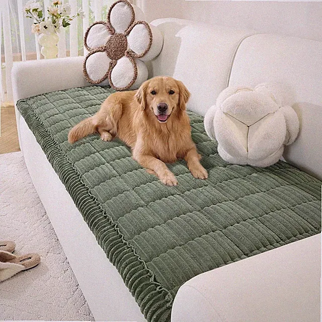 OstepDecor Washable Couch Cover for Dogs, Thick 27.6" x 70.9" 1 Pack, Green