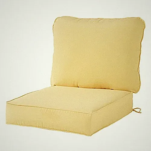 Outdoor 2-Piece Deep Seat Cushion Set, 25 x 25 inches, 28 x 22 inches Sunburst