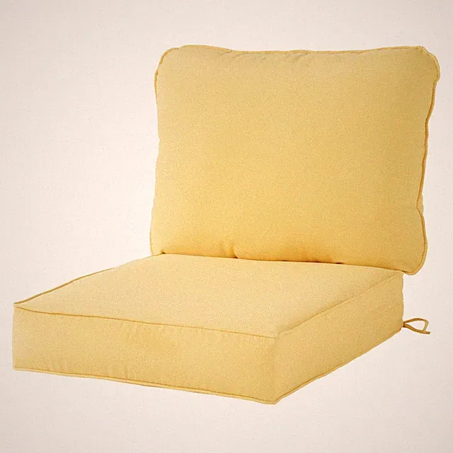 Outdoor 2-Piece Deep Seat Cushion Set, Sunburst, 25 x 25 inches, 28 x 22 inches