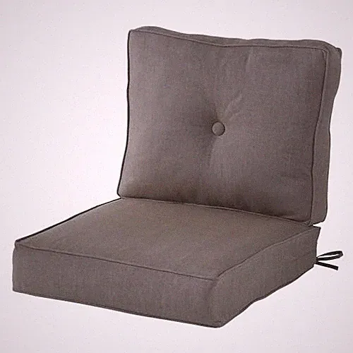 Outdoor 2-Piece Sunbrella Premium Deep Seat Cushion Set Cast Shale