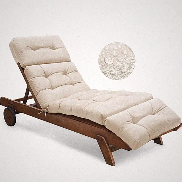 Outdoor Chaise Lounge Chair Cushion Waterproof 74.4 x 22 x 4.7 Inches Memory