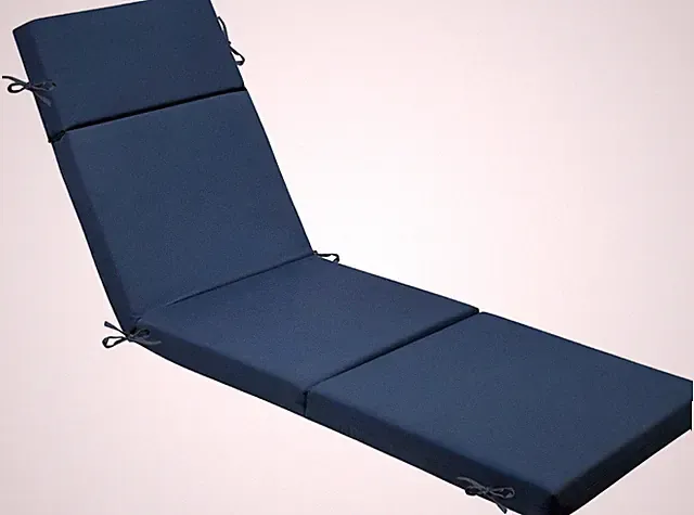 Outdoor Chaise Lounge Cushion 72" X 21" X 3", 4-Section Folding Patio Lounge Cha