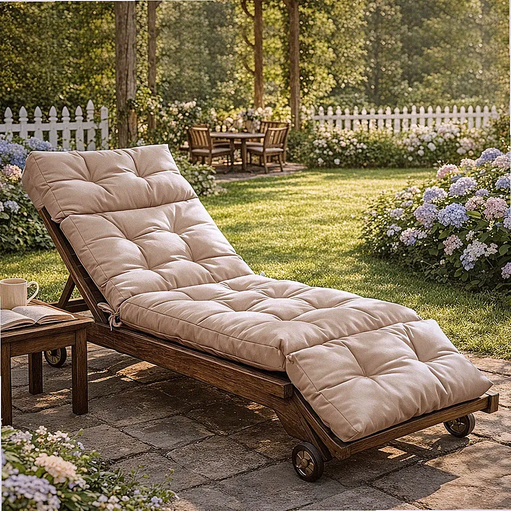 Outdoor Chaise Lounge Cushion Waterproof Patio Lounge Replacement Chair Cushion