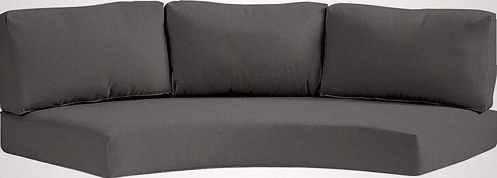 Outdoor Curved Cushion Covers Olefin,Waterproof Half Moon Patio Furniture Sofa C