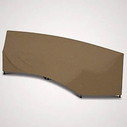 Outdoor Curved Sectional Sofa Cover, 190"(Back)/128"(Front)L x 36"W x 39"H