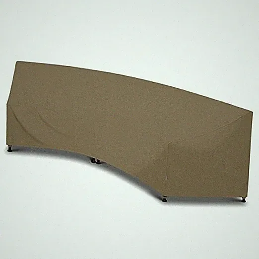 Outdoor Curved Sectional Sofa Cover, 190"(Back)/128"(Front)L x 36"W x 39"H