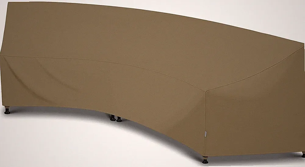 Outdoor Curved Sectional Sofa Cover, Heavy Duty Waterproof Patio Couch Cover, Al