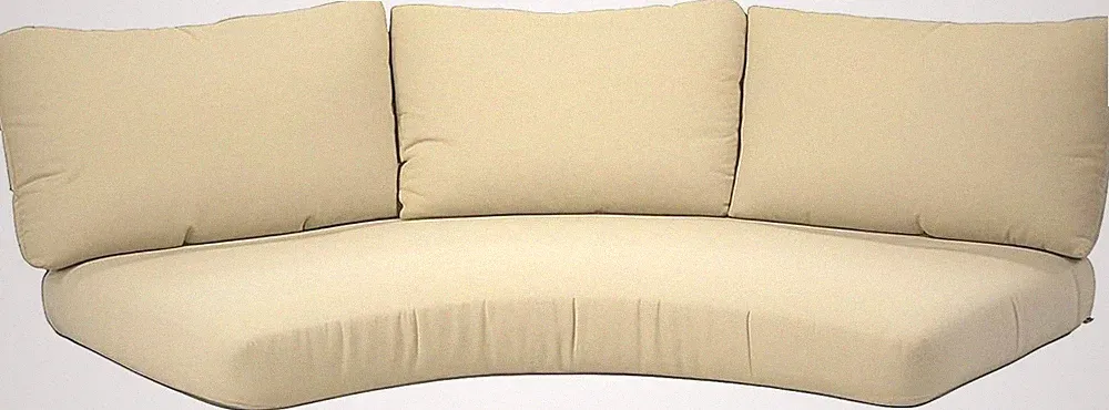 Outdoor Curved Sofa Cushion Cover with Zipper & Anti-Slip Particles, Half Moon