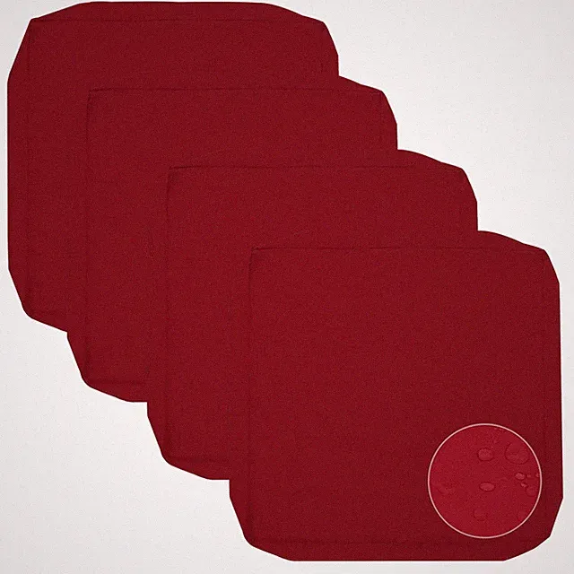 Outdoor Cushion Covers 22x20 4Pack for Sectional Sofa Wicker Chair Burgundy