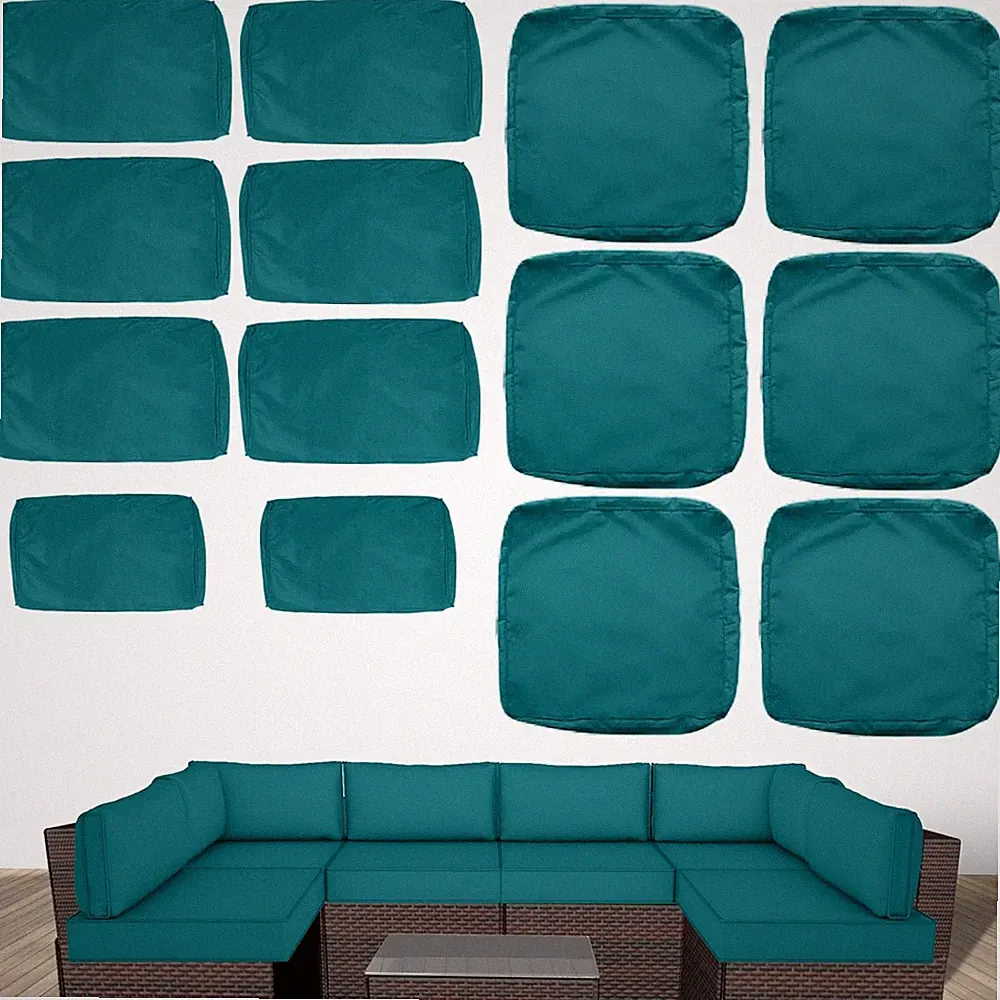 Outdoor Cushion Covers for Patio Furniture, Patio Cushion Covers Replacement wit