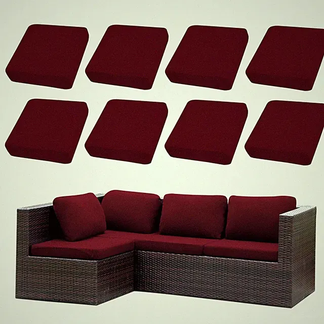 Outdoor Cushion Covers Set,8PCS Patio Furniture Couch Seat Slipcovers, Replac...
