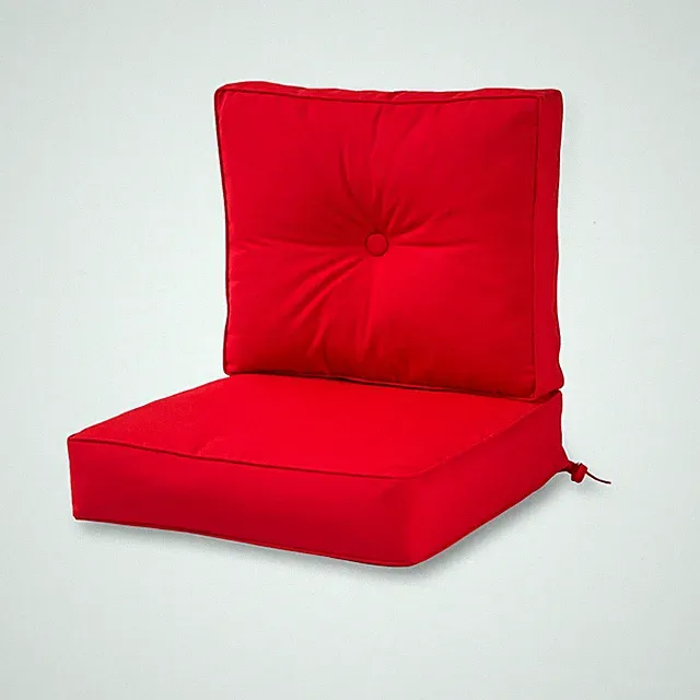 Outdoor Cushion Set 2 Piece Sunbrella Deep Seat Canvas Jockey Red Greendale Home