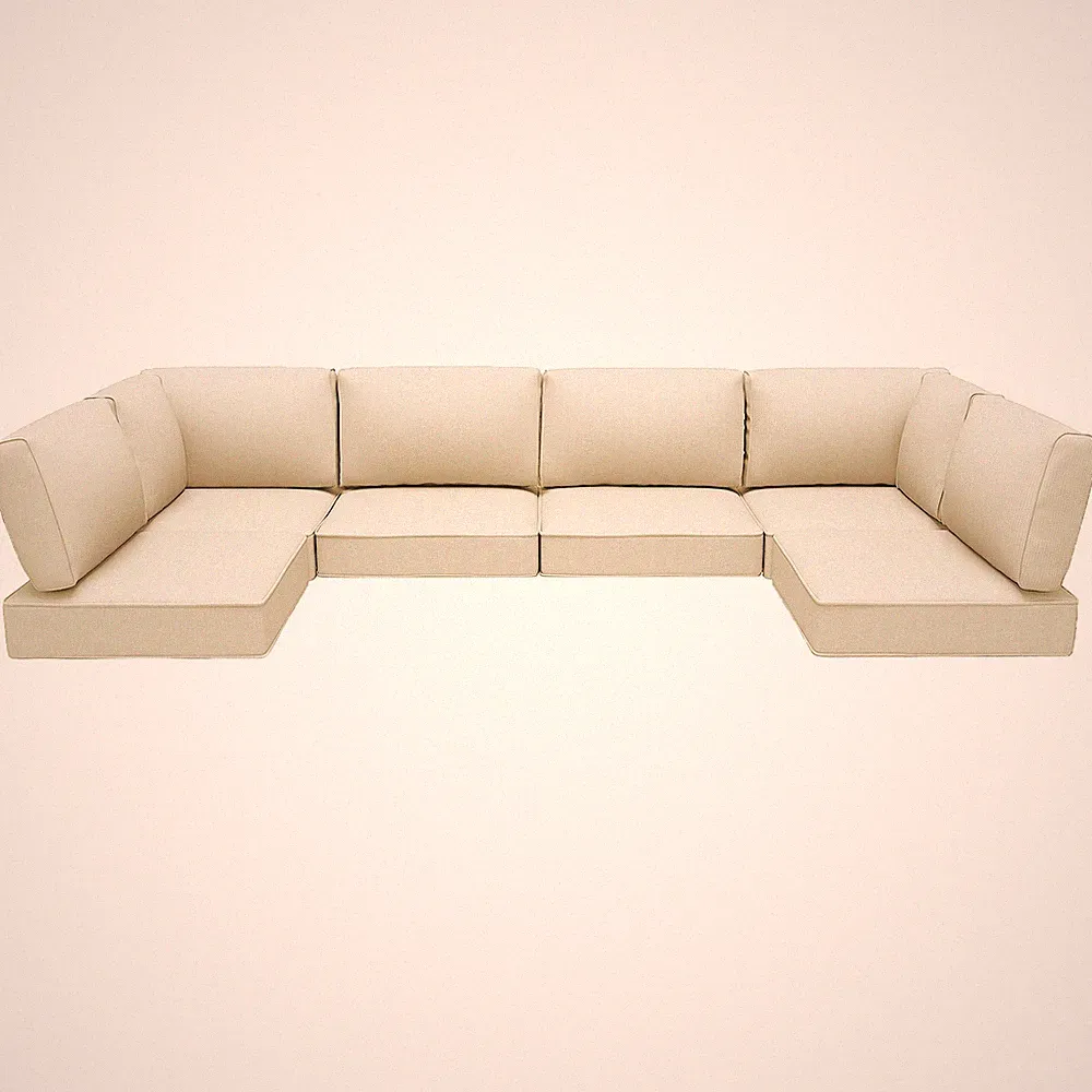 Outdoor Cushions Set Of 14 For 7 Pieces Sectional Rattan Conversation Sets
