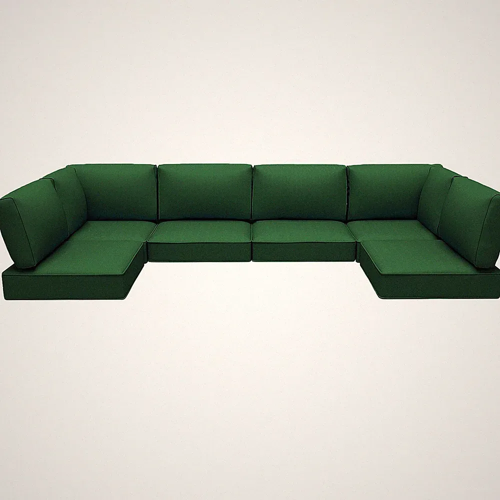 Outdoor Cushions Set Of 14 For 7 Pieces Sectional Rattan Conversation Sets