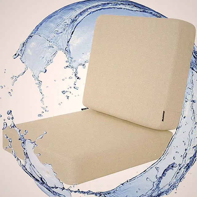 Outdoor Deep Seat Cushion Set, 22 X 22 Inch Rainproof & 3-Year Fade Resistant Pa