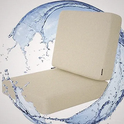 Outdoor Deep Seat Cushion Set, 22 x 22 Seat 22x22 In + Back 22x18.5 In Beige