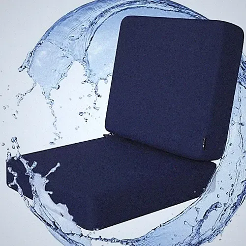 Outdoor Deep Seat Cushion Set, 22 x 22 Seat 22x22 In + Back 22x18.5 In Blue