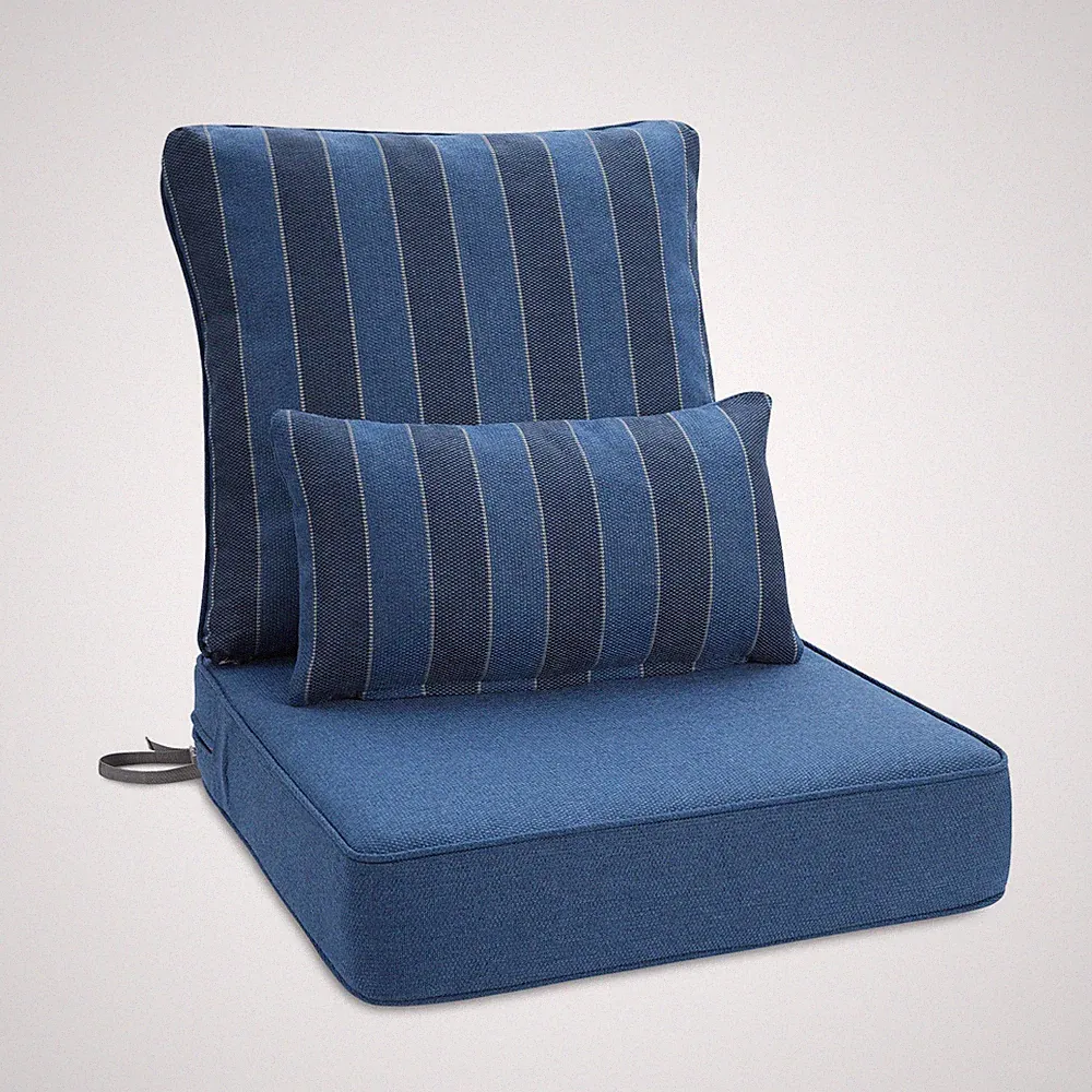 Outdoor Deep Seat Cushion Set 22x24x5.1 in Patio Furniture Cushions Waterproof