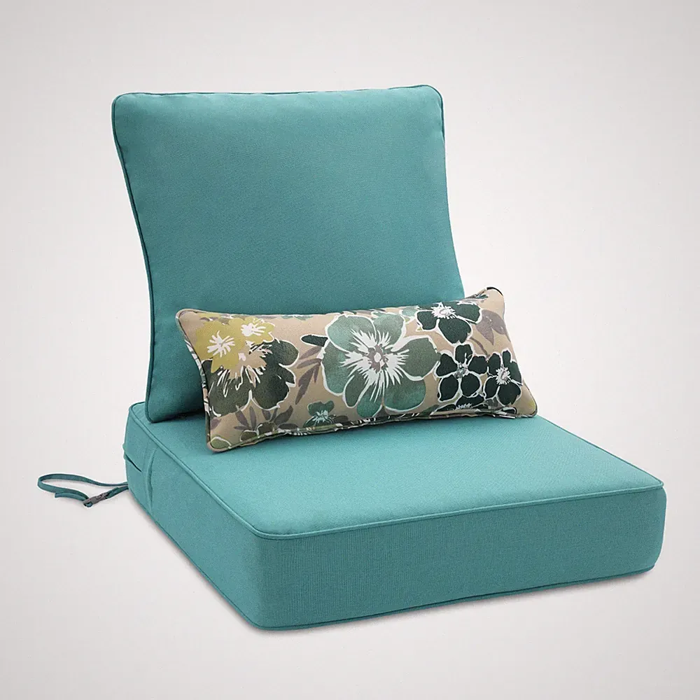 Outdoor Deep Seat Cushion Set 23x25x5.1 in Patio Furniture Cushions Waterproof