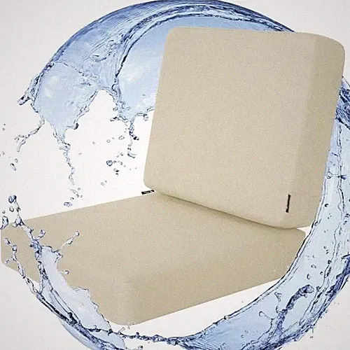 Outdoor Deep Seat Cushion Set, Rainproof & Seat 24x24 In + Back 24x20 In Beige