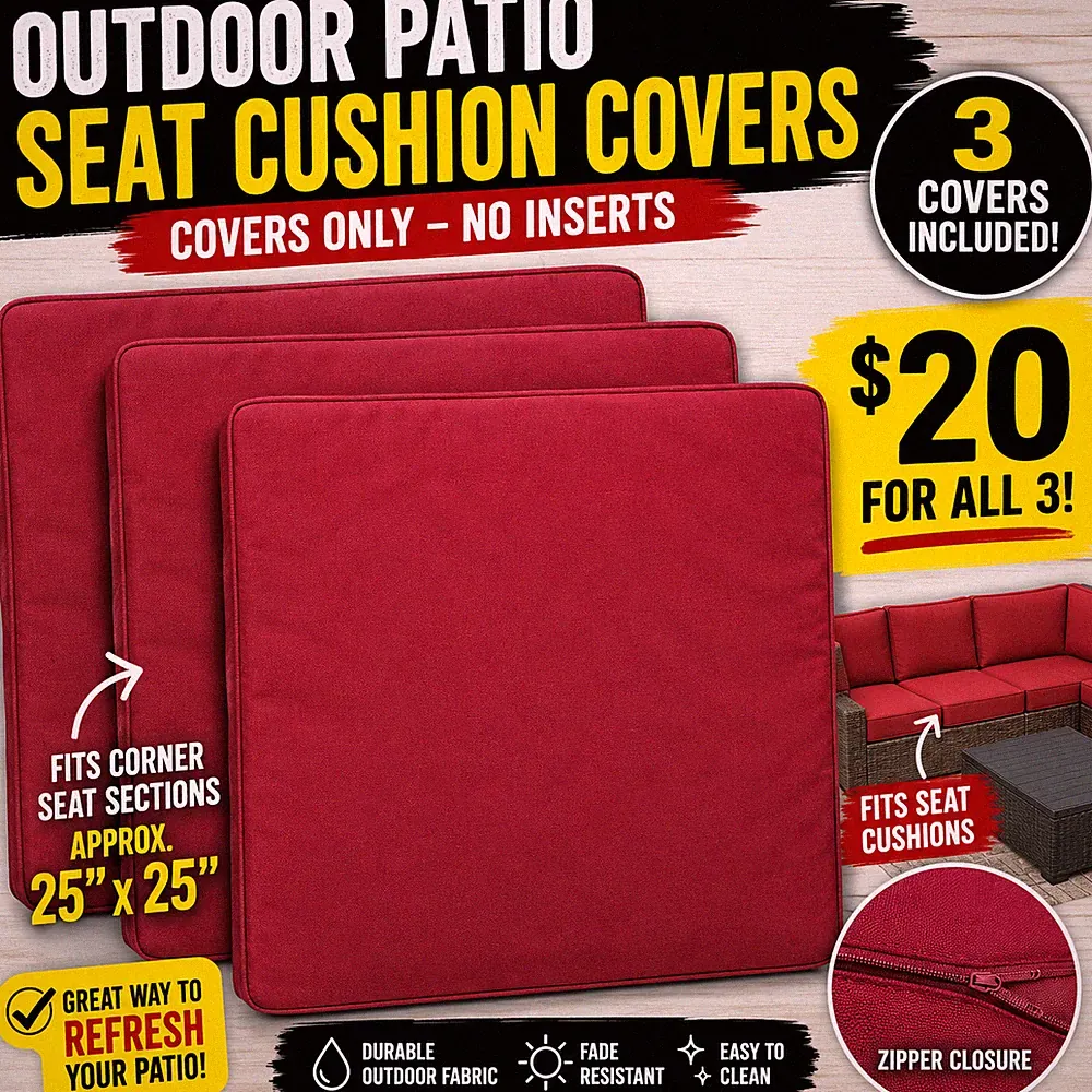 Outdoor Deep Seat Patio Cushions, 24 x Seat 24x24 In + Back 24x20 In Burgundy