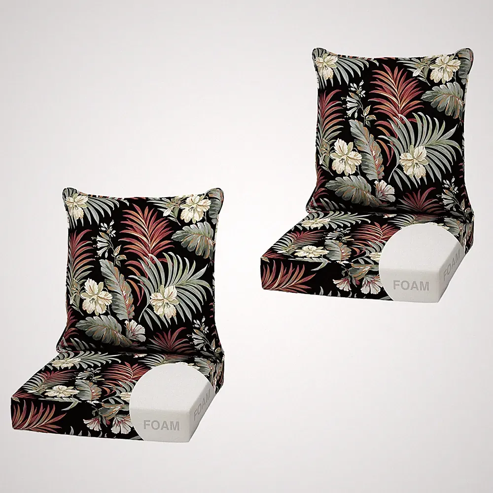Outdoor Foam Deep Seat Cushion 2 Pack 22x24 Weather Proof Arden