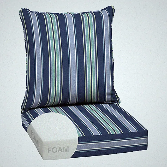 Outdoor Foam Deep Seat Cushion 24x24 Weather Proof Sapphire Aurora Blue Arden