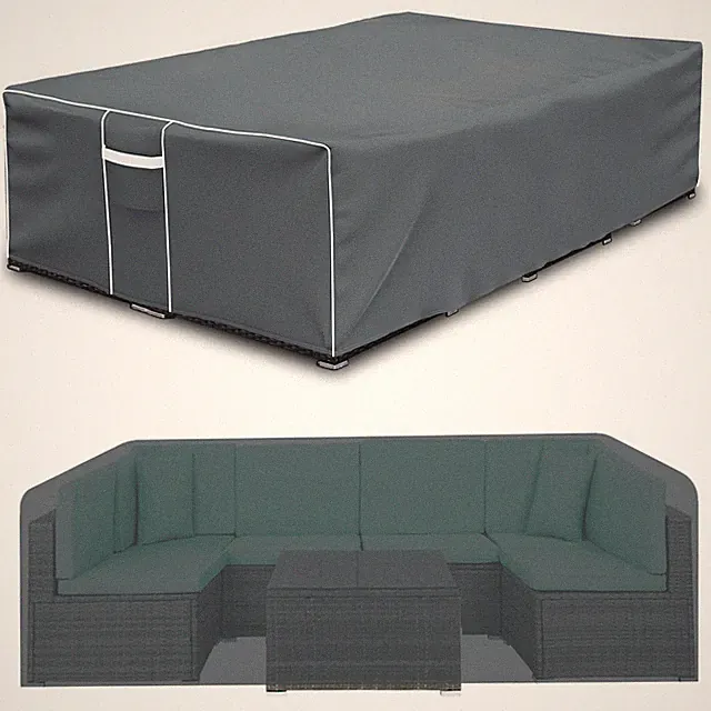 Outdoor Furniture Cover Waterproof, Square Patio Sectional Cover,126"x126"x28...