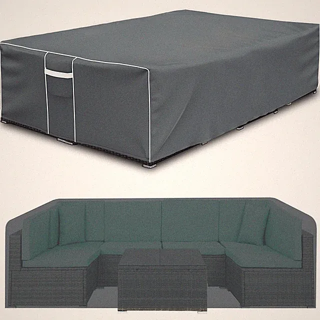 Outdoor Furniture Cover Waterproof, Square Patio Sectional Cover,126"x126"x28...