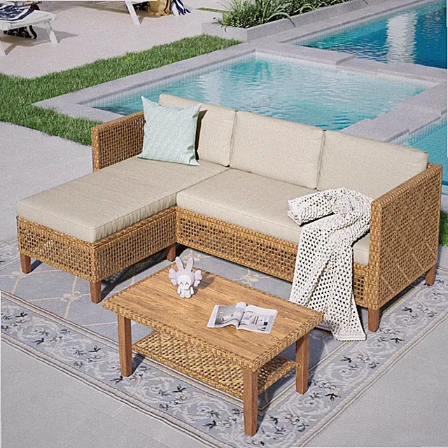 Outdoor Furniture Rattan Furniture Outdoor Conversation Set Wicker Sofa Set