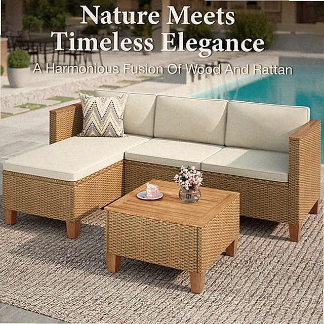 Outdoor Furniture Rattan Furniture Patio Conversation Set Outdoor Wicker Sofa