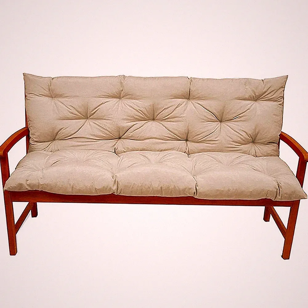 Outdoor furniture with backrest, waterproof bench pad, for backyard and garden