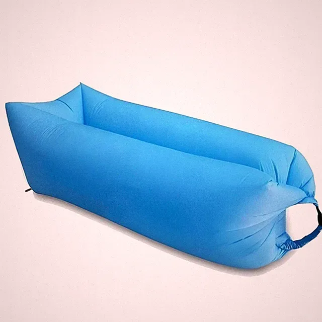 Outdoor Inflatable Sofa Lounger Air Bed Lazy Sack Hangout Camping Beach Blue