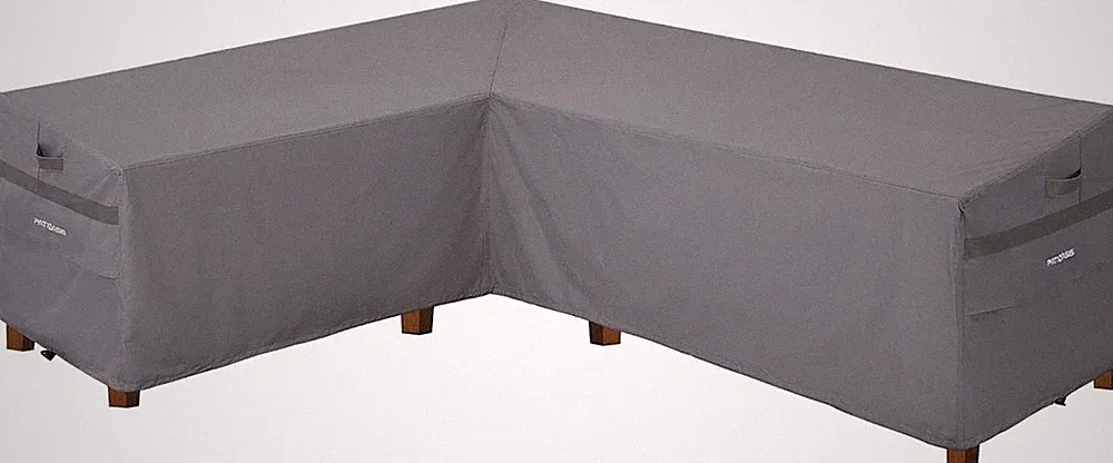 outdoor sectional couch cover 85''l x 106''l x 34''d x 31''/26''h