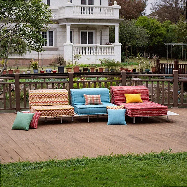 Outdoor Mah Jong Daybed Sofa Couch handmade Custom Modular Sectional Full Set