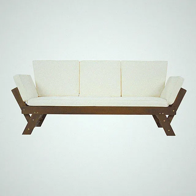 Outdoor Multifunctional Daybed Sofa with Adjustable Chaise Lounge Positions &