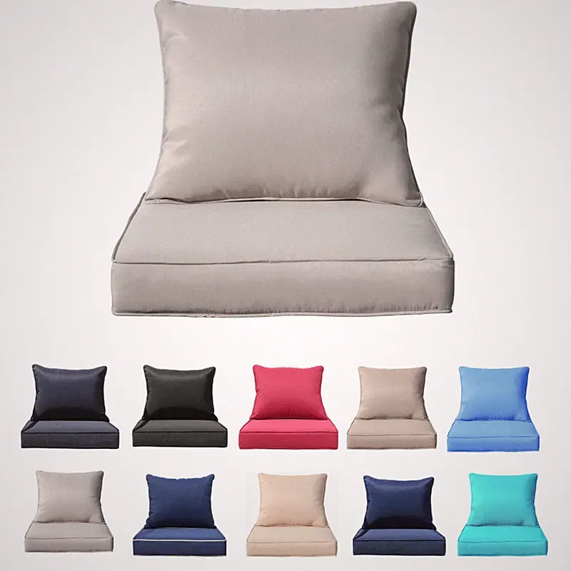 Outdoor Patio Chair Cushions Set 24X24X4" with Removable Covers Seat Cushion Set
