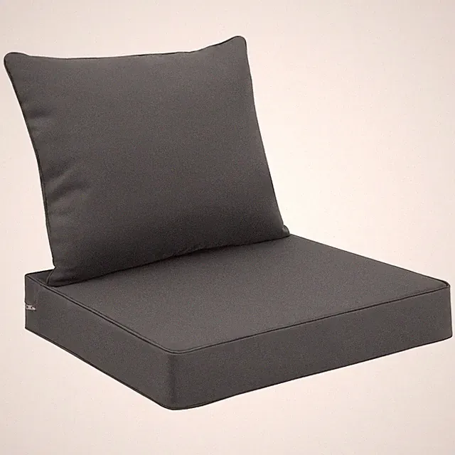 Outdoor Patio Chair Deep Seating Cushion Set with Sofa Seat/Back Cushion 4 color