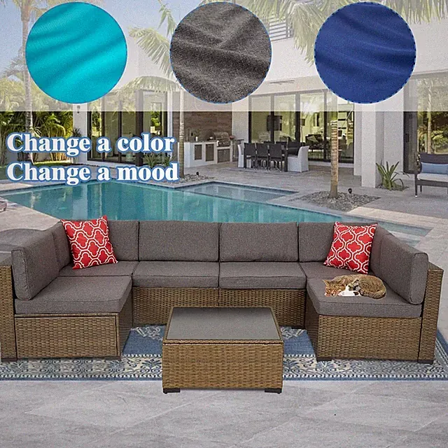 Outdoor Patio Furniture Sofa Cushion Cover Set Replacement Sofa Covers 14 Pack