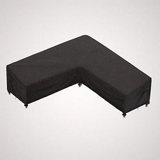 Outdoor Sectional Cover fit 80 x 80 inch, 79 x 79, 80" x 80" (V-Shaped) Black
