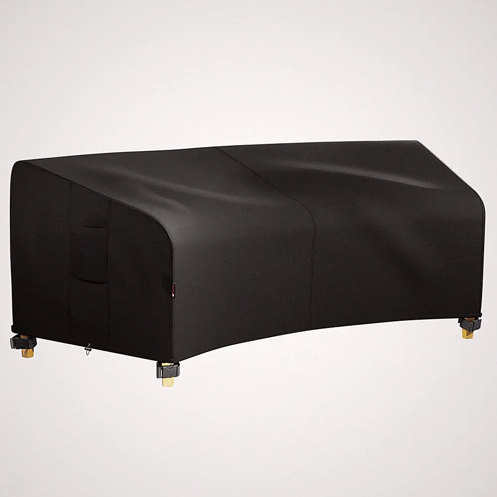 Outdoor Sectional Cover for 96" Back 65" Front Curved Shaped Patio Sofa Water...